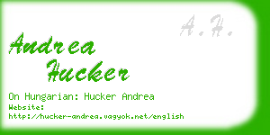 andrea hucker business card
